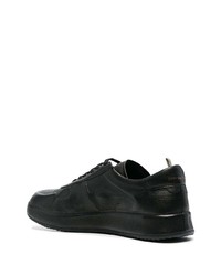 schwarze Leder niedrige Sneakers von Officine Creative