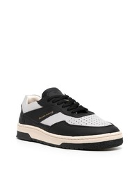 schwarze Leder niedrige Sneakers von Filling Pieces