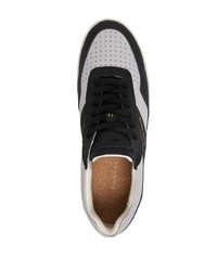 schwarze Leder niedrige Sneakers von Filling Pieces