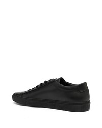 schwarze Leder niedrige Sneakers von Common Projects