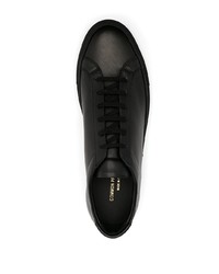 schwarze Leder niedrige Sneakers von Common Projects