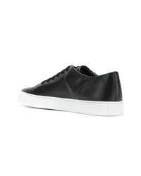 schwarze Leder niedrige Sneakers von Common Projects