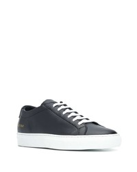 schwarze Leder niedrige Sneakers von Common Projects