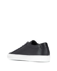 schwarze Leder niedrige Sneakers von Common Projects