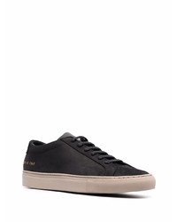 schwarze Leder niedrige Sneakers von Common Projects