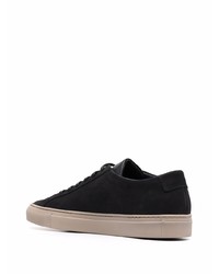 schwarze Leder niedrige Sneakers von Common Projects