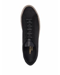 schwarze Leder niedrige Sneakers von Common Projects