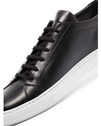 schwarze Leder niedrige Sneakers von Common Projects