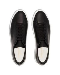 schwarze Leder niedrige Sneakers von Common Projects