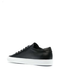 schwarze Leder niedrige Sneakers von Common Projects