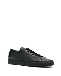 schwarze Leder niedrige Sneakers von Common Projects