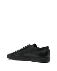 schwarze Leder niedrige Sneakers von Common Projects