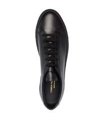 schwarze Leder niedrige Sneakers von Common Projects