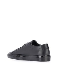 schwarze Leder niedrige Sneakers von Common Projects