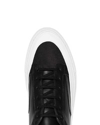 schwarze Leder niedrige Sneakers von Common Projects