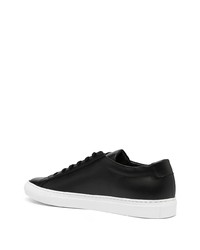 schwarze Leder niedrige Sneakers von Common Projects