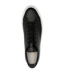 schwarze Leder niedrige Sneakers von Common Projects