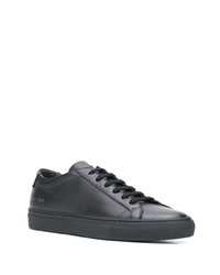 schwarze Leder niedrige Sneakers von Common Projects