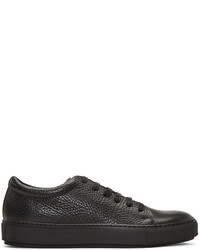 schwarze Leder niedrige Sneakers von Acne Studios