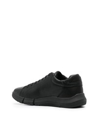 schwarze Leder niedrige Sneakers von Geox