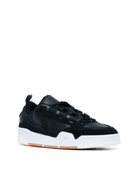 schwarze Leder niedrige Sneakers von adidas