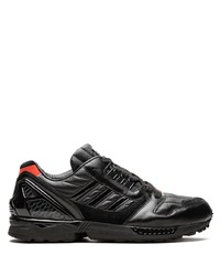 schwarze Leder niedrige Sneakers von adidas