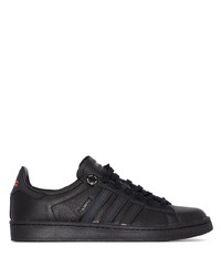 schwarze Leder niedrige Sneakers von adidas