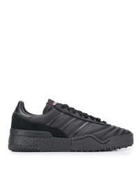 schwarze Leder niedrige Sneakers von adidas