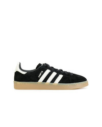 schwarze Leder niedrige Sneakers von adidas