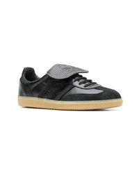 schwarze Leder niedrige Sneakers von adidas