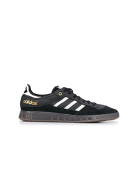 schwarze Leder niedrige Sneakers von adidas