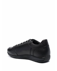 schwarze Leder niedrige Sneakers von Geox