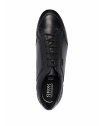 schwarze Leder niedrige Sneakers von Geox