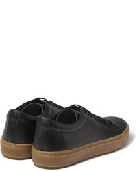 schwarze Leder niedrige Sneakers von Acne Studios