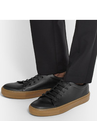 schwarze Leder niedrige Sneakers von Acne Studios