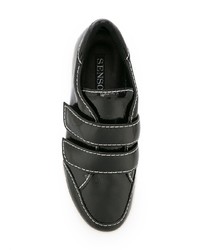 schwarze Leder niedrige Sneakers von Senso
