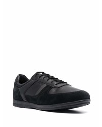 schwarze Leder niedrige Sneakers von Geox