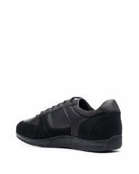 schwarze Leder niedrige Sneakers von Geox