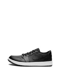 schwarze Leder niedrige Sneakers von Jordan