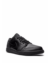 schwarze Leder niedrige Sneakers von Jordan