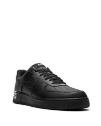 schwarze Leder niedrige Sneakers von Nike