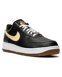 schwarze Leder niedrige Sneakers von Nike