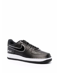 schwarze Leder niedrige Sneakers von Nike