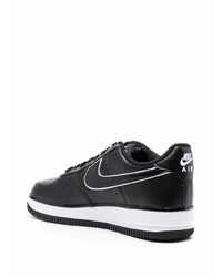 schwarze Leder niedrige Sneakers von Nike