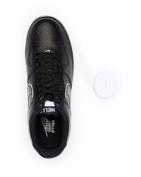 schwarze Leder niedrige Sneakers von Nike