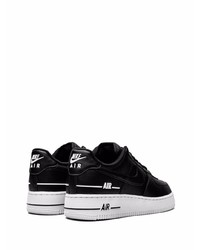 schwarze Leder niedrige Sneakers von Nike