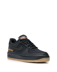 schwarze Leder niedrige Sneakers von Nike