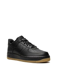 schwarze Leder niedrige Sneakers von Nike