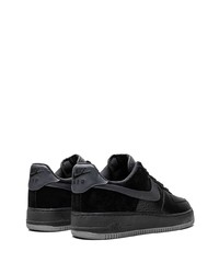 schwarze Leder niedrige Sneakers von Nike