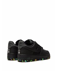 schwarze Leder niedrige Sneakers von Nike